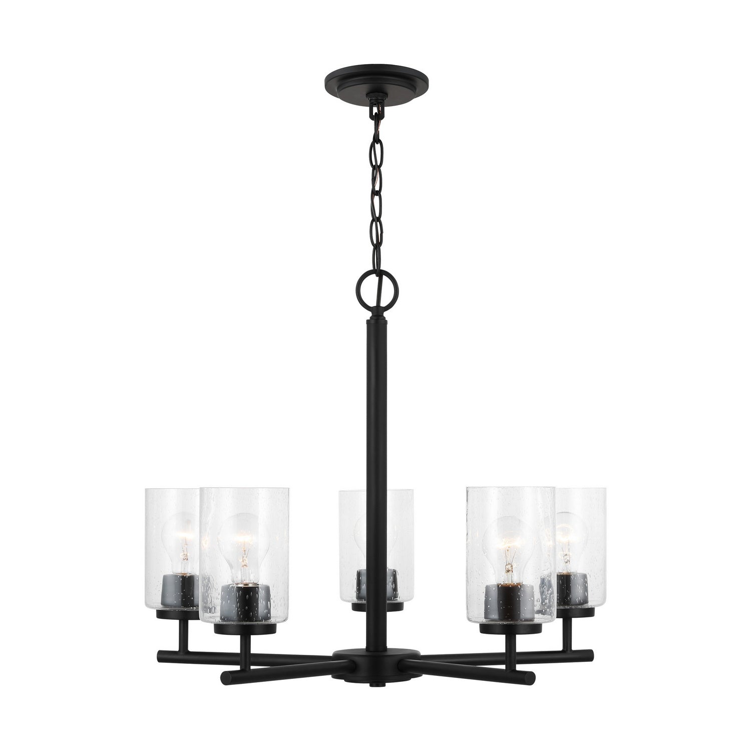Generation Lighting - 31171-112 - Five Light Chandelier - Oslo - Midnight Black
