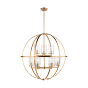 Generation Lighting - 3124679-848 - Nine Light Chandelier - Alturas - Satin Brass