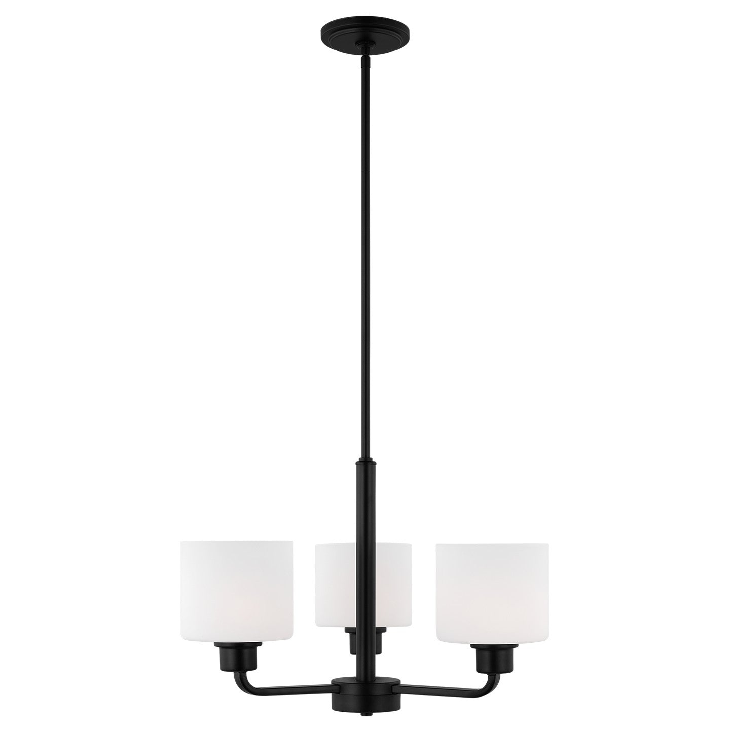Generation Lighting - 3128803-112 - Three Light Chandelier - Canfield - Midnight Black