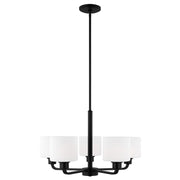 Generation Lighting - 3128805-112 - Five Light Chandelier - Canfield - Midnight Black