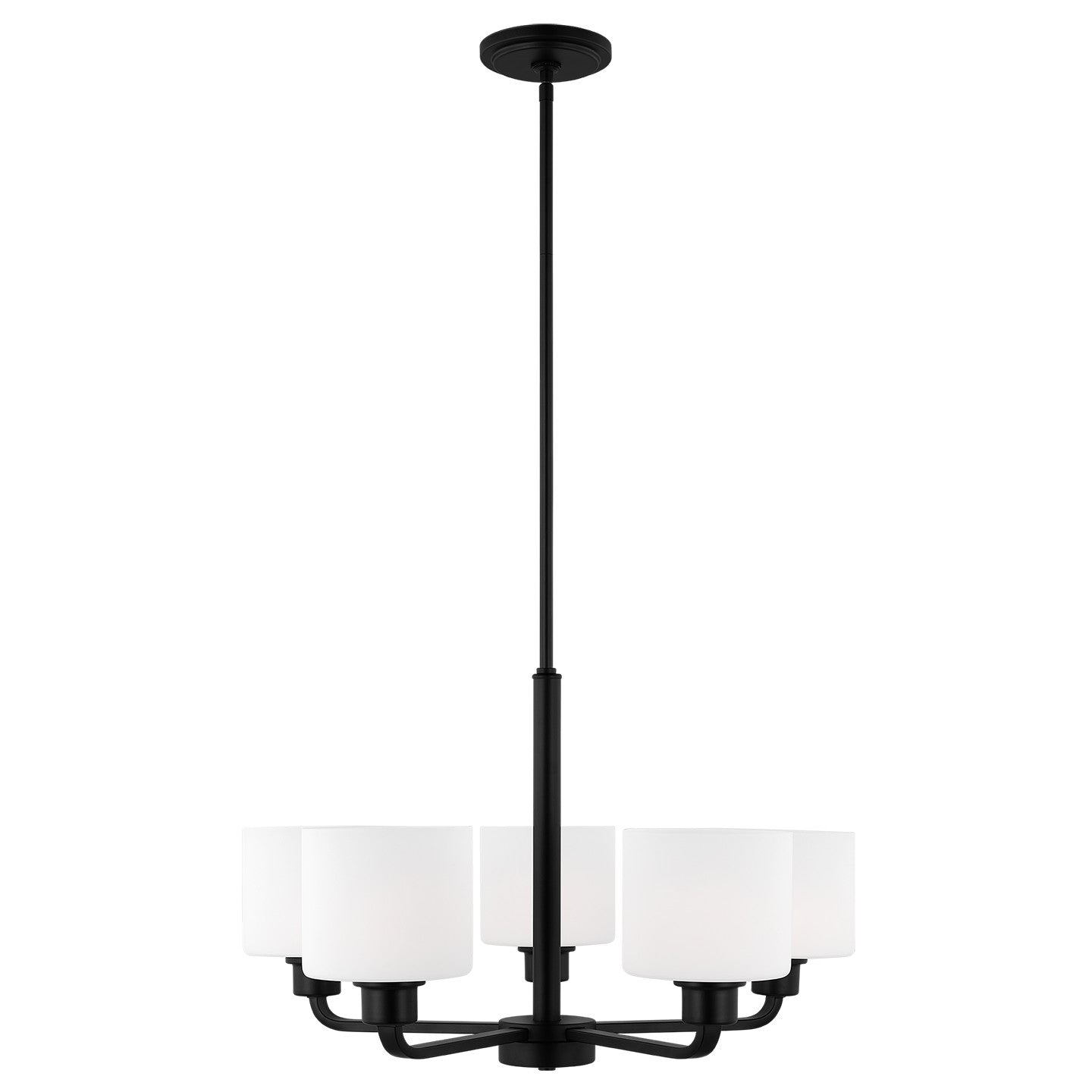 Generation Lighting - 3128805-112 - Five Light Chandelier - Canfield - Midnight Black