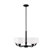 Generation Lighting - 3128805EN3-112 - Five Light Chandelier - Canfield - Midnight Black