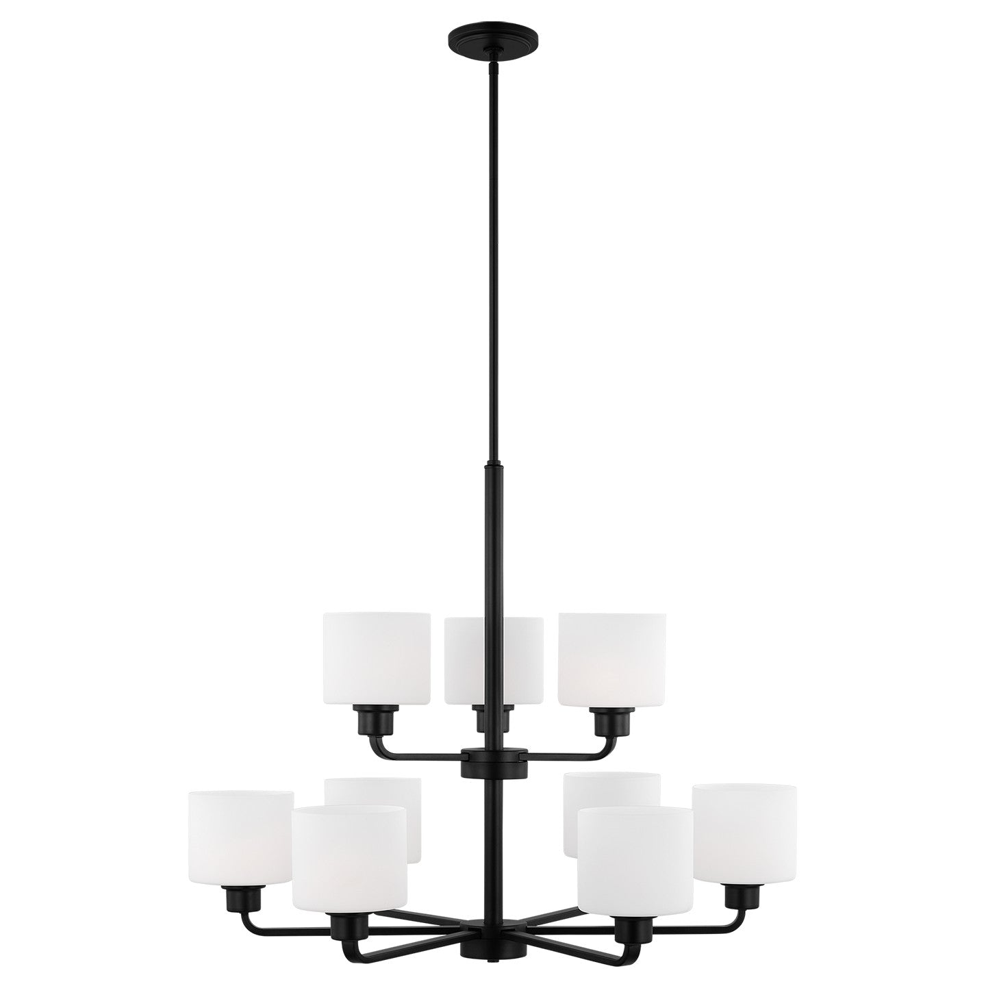 Generation Lighting - 3128809-112 - Nine Light Chandelier - Canfield - Midnight Black