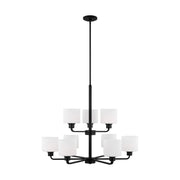 Generation Lighting - 3128809EN3-112 - Nine Light Chandelier - Canfield - Midnight Black