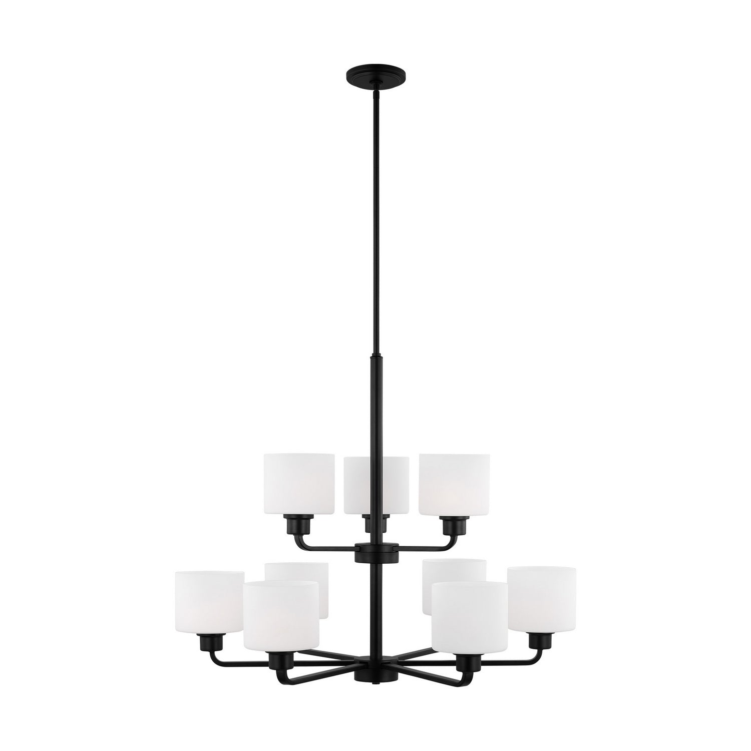Generation Lighting - 3128809EN3-112 - Nine Light Chandelier - Canfield - Midnight Black