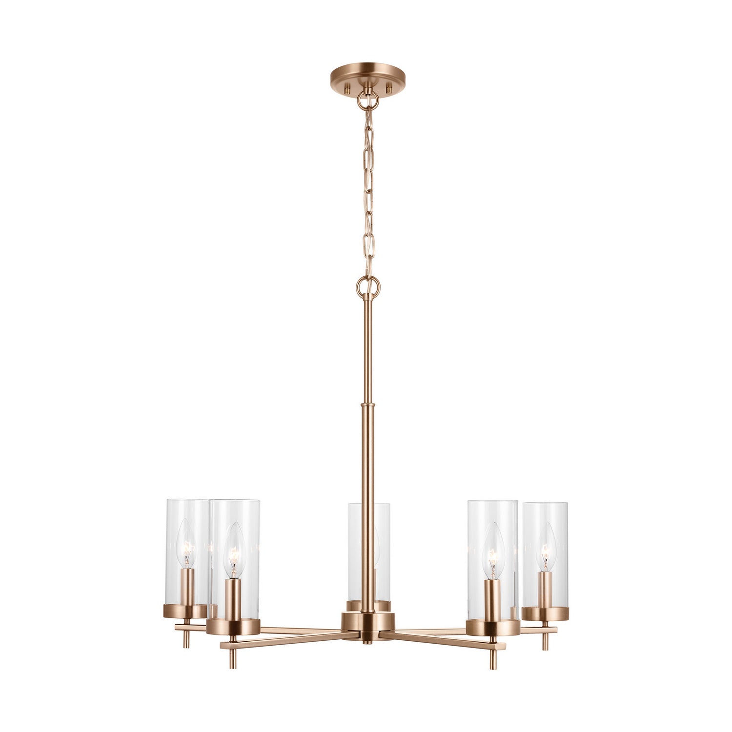 Visual Comfort Studio - 3190305-848 - Five Light Chandelier - Zire - Satin Brass