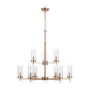 Visual Comfort Studio - 3190309EN-848 - Nine Light Chandelier - Zire - Satin Brass