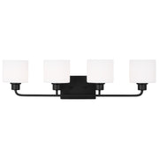 Generation Lighting - 4428804EN3-112 - Four Light Wall / Bath - Canfield - Midnight Black