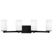 Generation Lighting - 4439104EN3-112 - Four Light Wall / Bath - Hettinger - Midnight Black