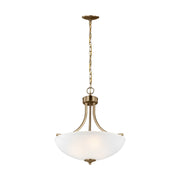 Generation Lighting - 6616503-848 - Three Light Pendant - Geary - Satin Brass