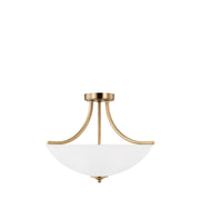 Generation Lighting - 7716503-848 - Three Light Semi-Flush Convertible Pendant - Geary - Satin Brass