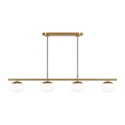 Visual Comfort Studio - EC1264BBS - Four Light Linear Chandelier - Lune - Burnished Brass