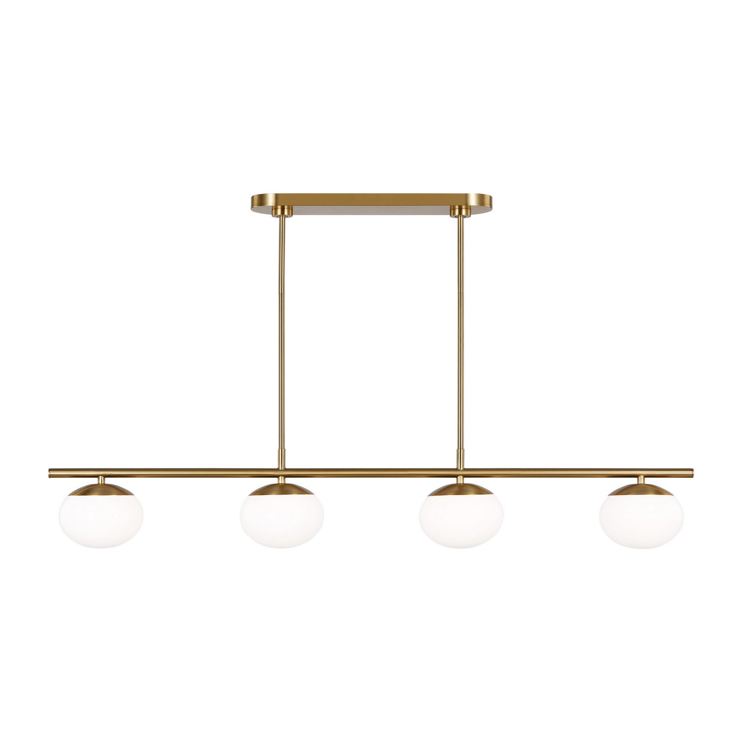 Visual Comfort Studio - EC1264BBS - Four Light Linear Chandelier - Lune - Burnished Brass