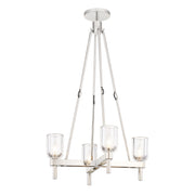Alora - PD338422PNCC - Four Light Pendant - Lucian - Clear Crystal/Polished Nickel