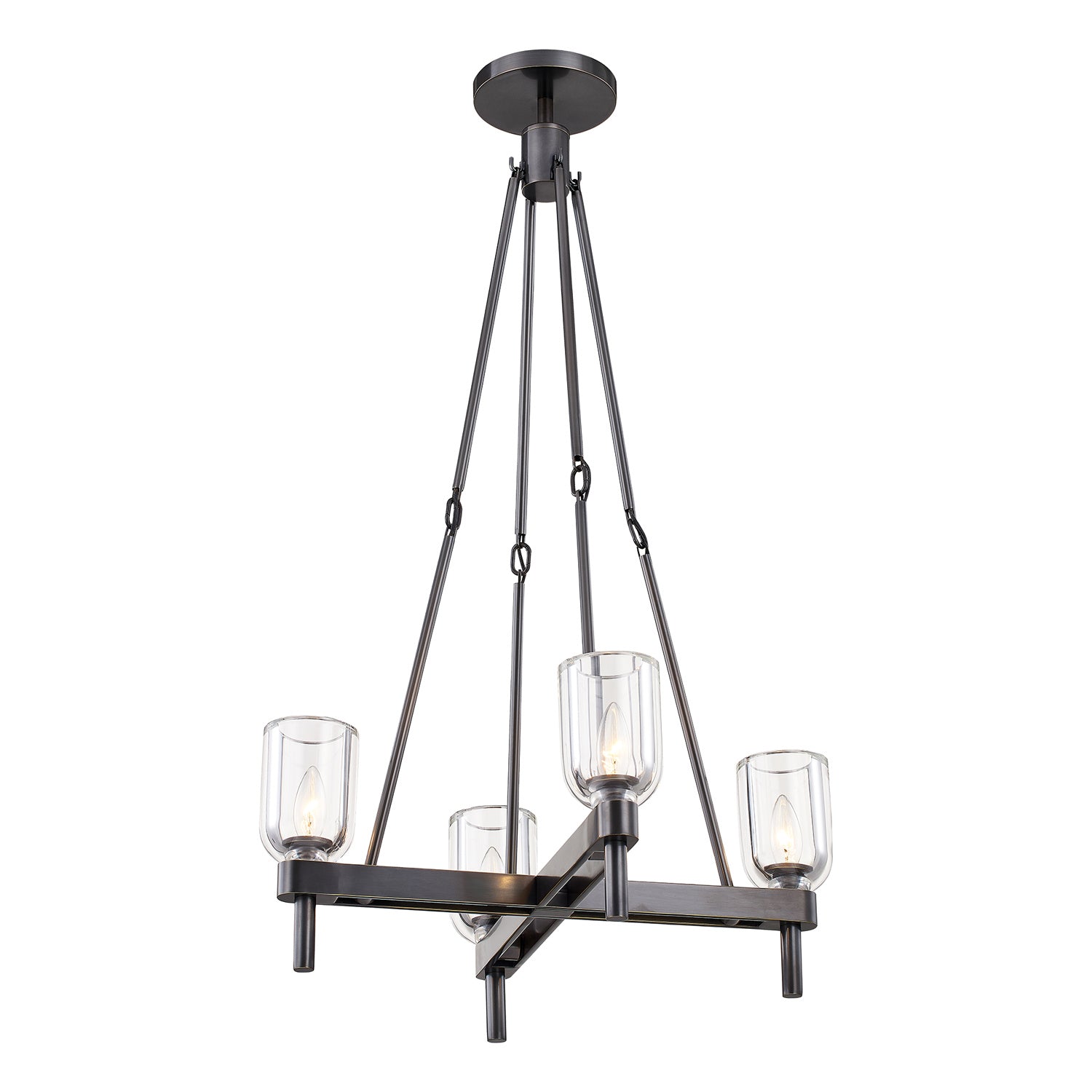 Alora - PD338422UBCC - Four Light Pendant - Lucian - Clear Crystal/Urban Bronze