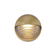 Alora - WV330106VBCR - LED Vanity - Palais - Ribbed Glass/Vintage Brass