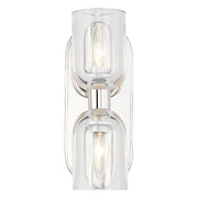 Alora - WV338902PNCC - Two Light Vanity - Lucian - Clear Crystal/Polished Nickel