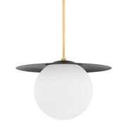 Mitzi - H600701L-AGB/SBK - One Light Pendant - Marlene - Aged Brass/Soft Black