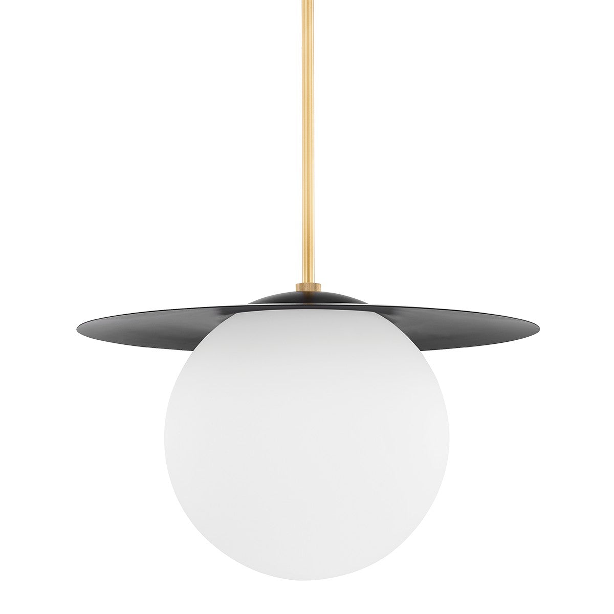 Mitzi - H600701L-AGB/SBK - One Light Pendant - Marlene - Aged Brass/Soft Black
