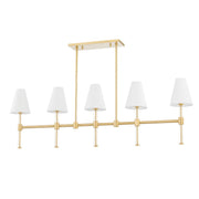 Mitzi - H630905-AGB - Five Light Linear - Janelle - Aged Brass