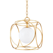 Mitzi - H632701S-VGL - One Light Pendant - Claire - Vintage Gold Leaf