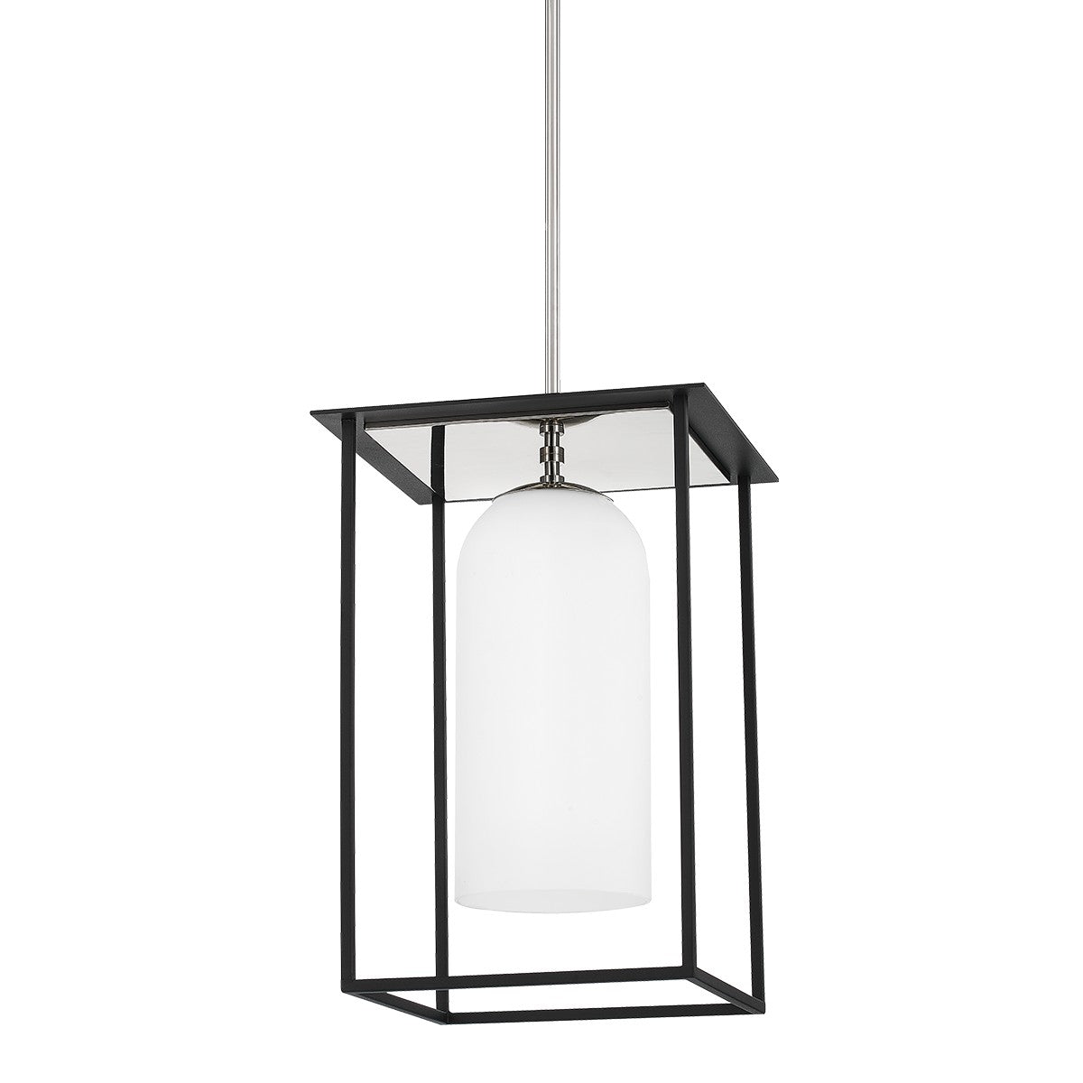 Mitzi - H644701S-PN/TBK - One Light Pendant - Teres - Polished Nickel/Textured Black