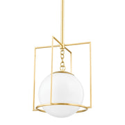 Mitzi - H648701S-AGB - One Light Pendant - Frankie - Aged Brass
