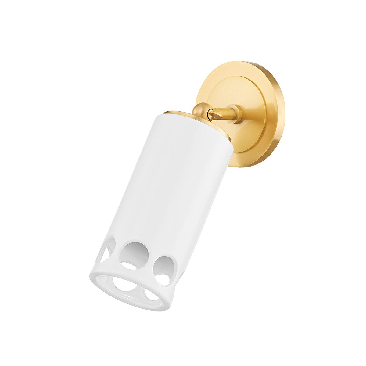 Mitzi - H705101-AGB/CGW - One Light Wall Sconce - Jean - Aged Brass/Ceramic Gloss White