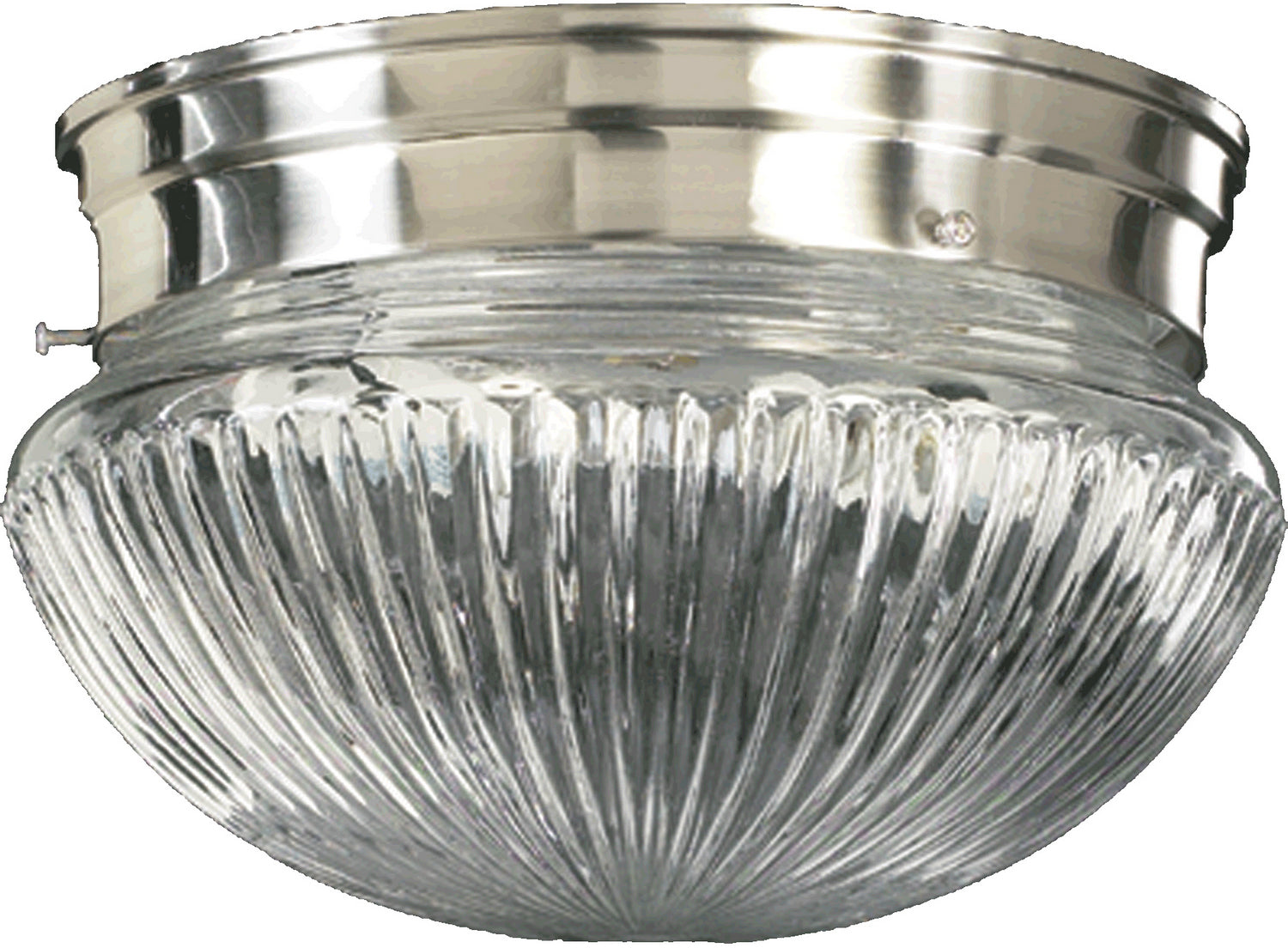 Quorum - 3012-8-65 - Two Light Ceiling Mount - 3012 Ribbed Mushrooms - Satin Nickel