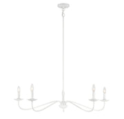 Meridian - M10085BQW - Five Light Chandelier - Bisque White
