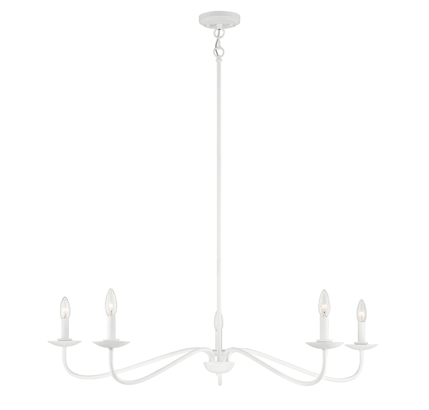 Meridian - M10085BQW - Five Light Chandelier - Bisque White
