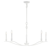 Meridian - M10086BQW - Five Light Chandelier - Bisque White