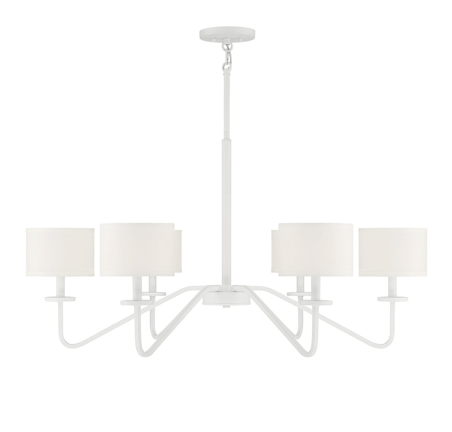 Meridian - M10092BQW - Six Light Chandelier - Bisque White