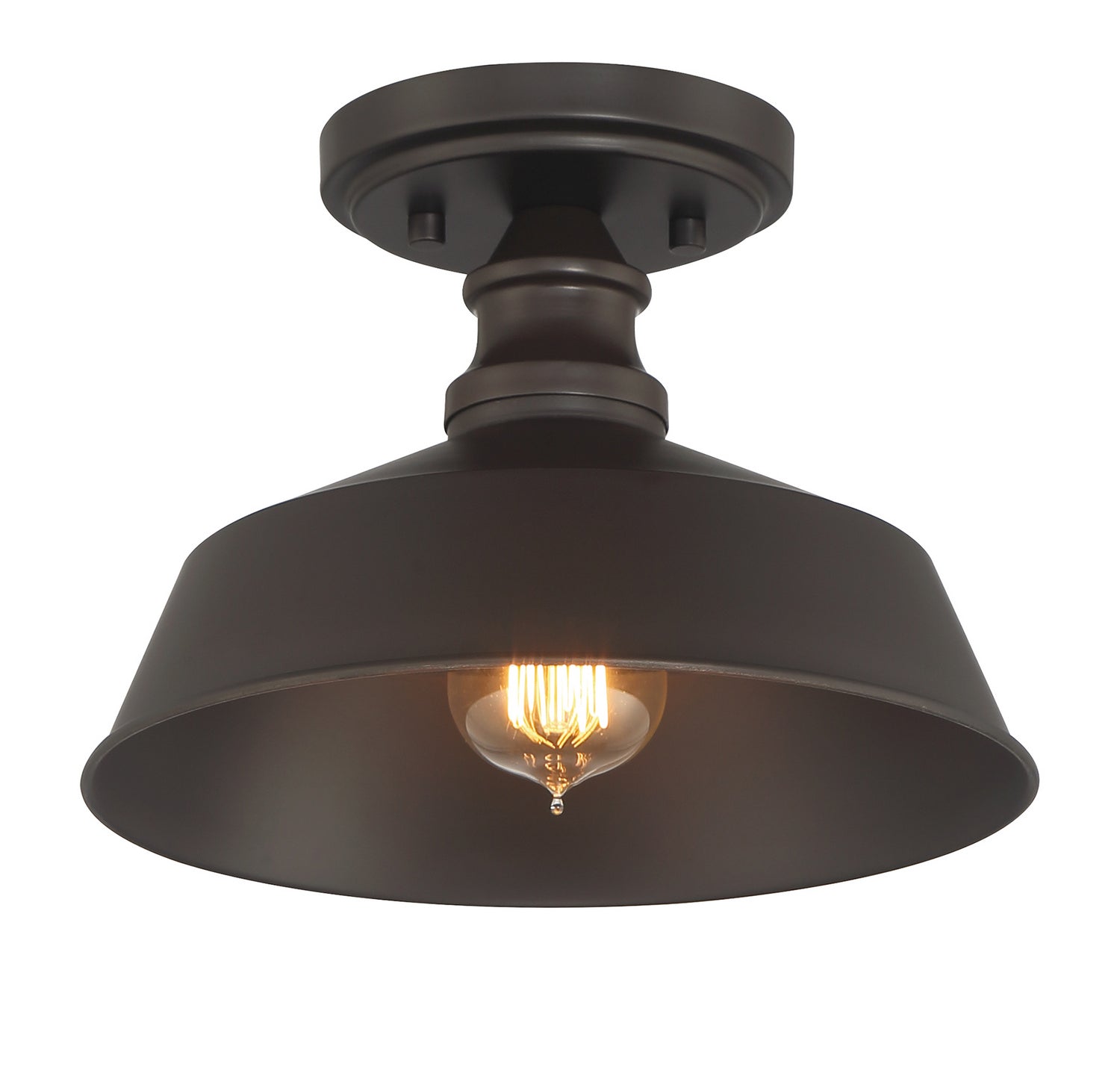 Meridian - M60068ORB - One Light Semi-Flush Mount - Oil Rubbed Bronze