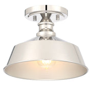 Meridian - M60068PN - One Light Semi-Flush Mount - Polished Nickel