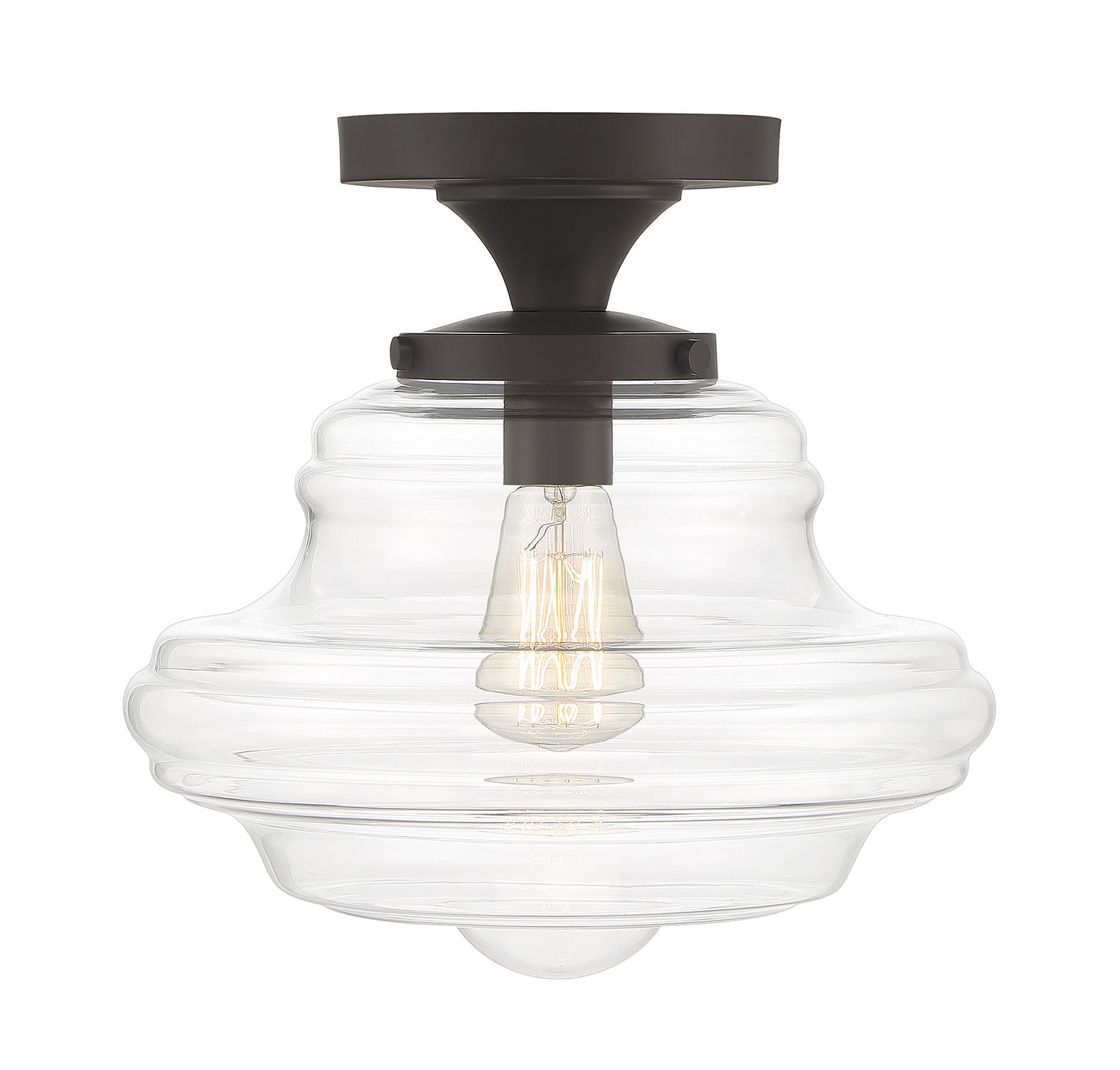 Meridian - M60069ORB - One Light Semi-Flush Mount - Oil Rubbed Bronze