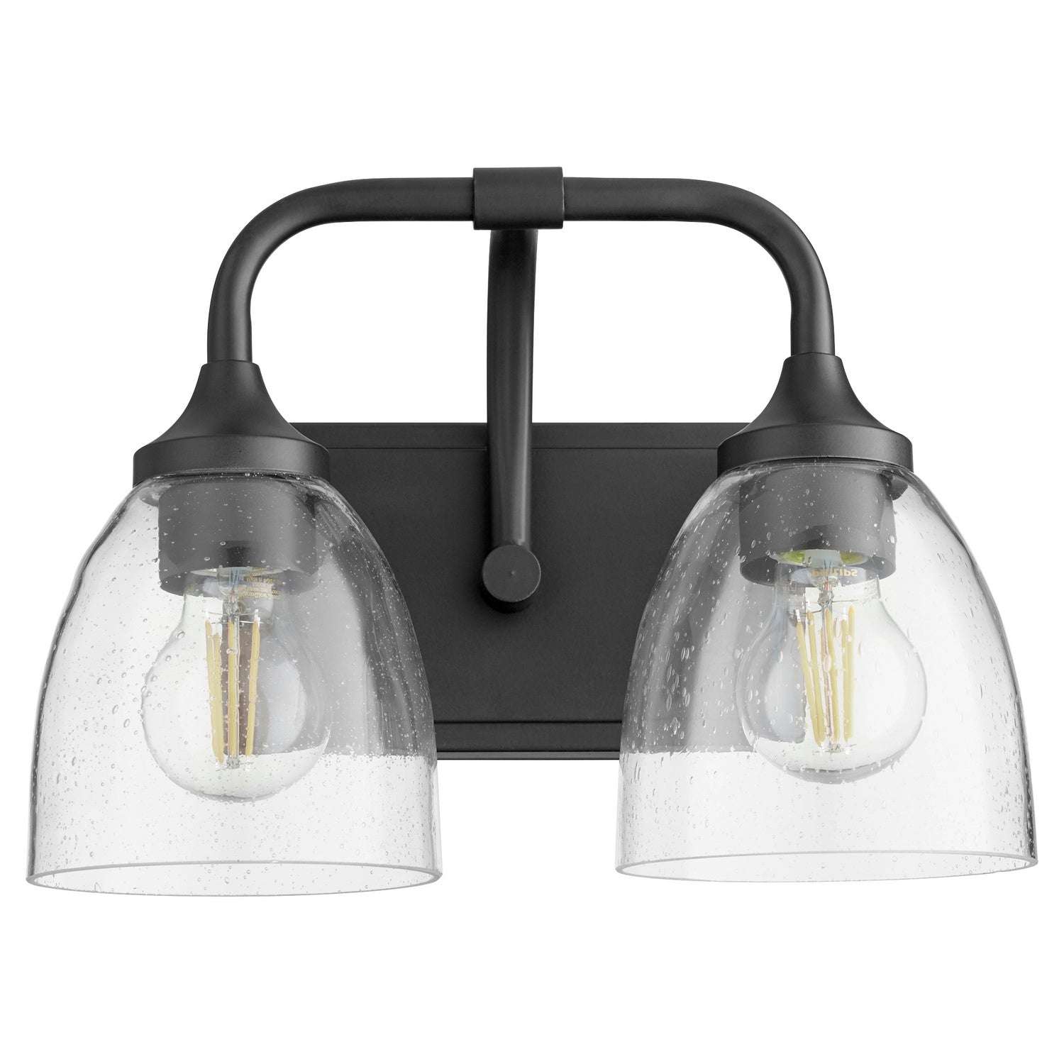 Quorum - 5059-2-259 - Two Light Vanity - Enclave - Matte Black|Clear Seeded