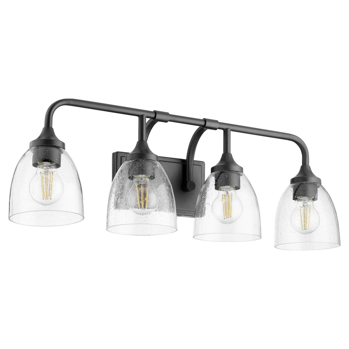 Quorum - 5059-4-259 - Four Light Vanity - Enclave - Matte Black|Clear Seeded