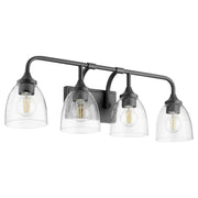 Quorum - 5059-4-259 - Four Light Vanity - Enclave - Matte Black|Clear Seeded
