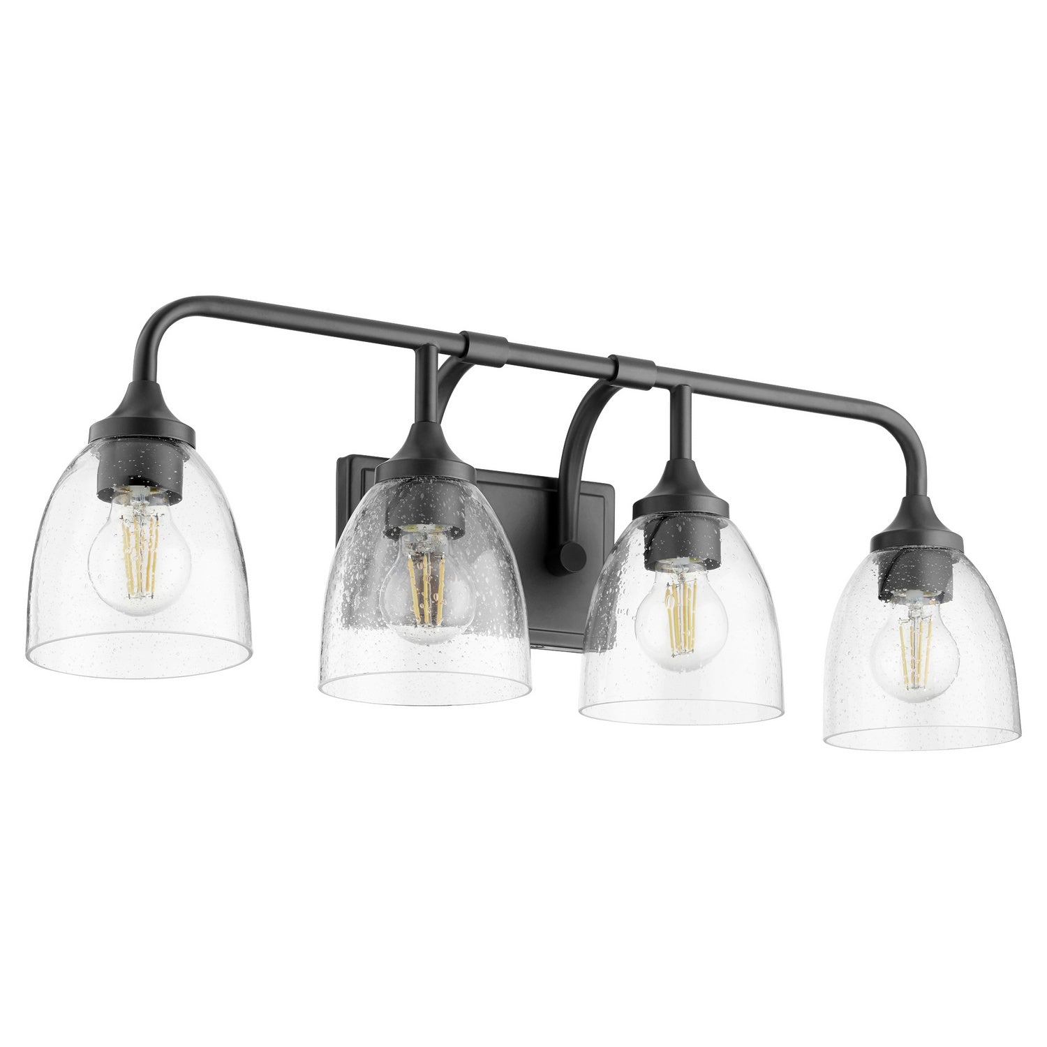 Quorum - 5059-4-259 - Four Light Vanity - Enclave - Matte Black|Clear Seeded
