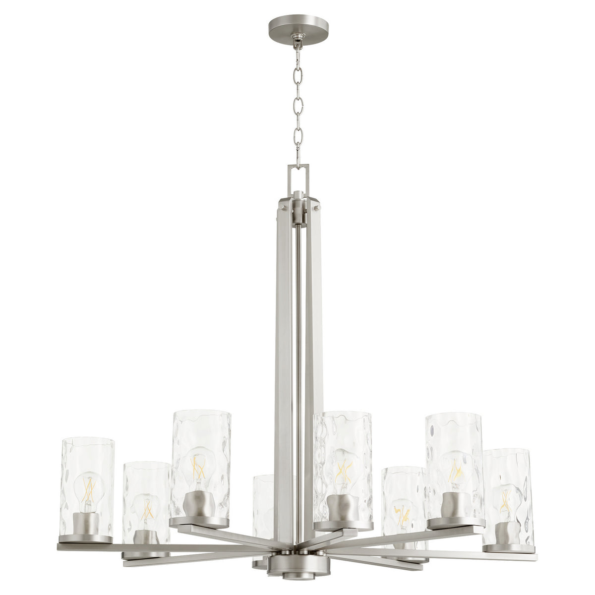 Quorum - 6111-8-65 - Eight Light Chandelier - Steinway - Satin Nickel