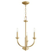 Quorum - 6160-3-80 - Three Light Chandelier - Reyes - Aged Brass