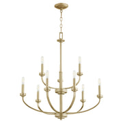 Quorum - 6160-9-80 - Nine Light Chandelier - Reyes - Aged Brass