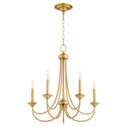Quorum - 6250-5-80 - Five Light Chandelier - Brooks - Aged Brass