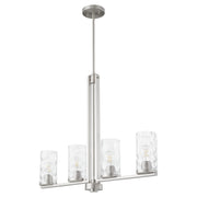 Quorum - 6511-4-65 - Four Light Linear Chandelier - Steinway - Satin Nickel