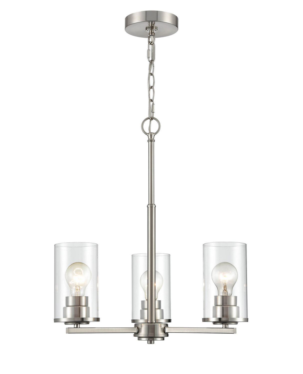 Millennium - 2713-BN - Three Light Chandelier - Verlana - Brushed Nickel