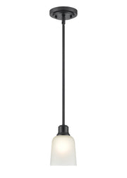Millennium - 2821-MB - One Light Mini Pendant - Amberle - Matte Black