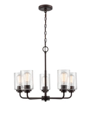 Millennium - 9605-RBZ - Five Light Chandelier - Moven - Rubbed Bronze