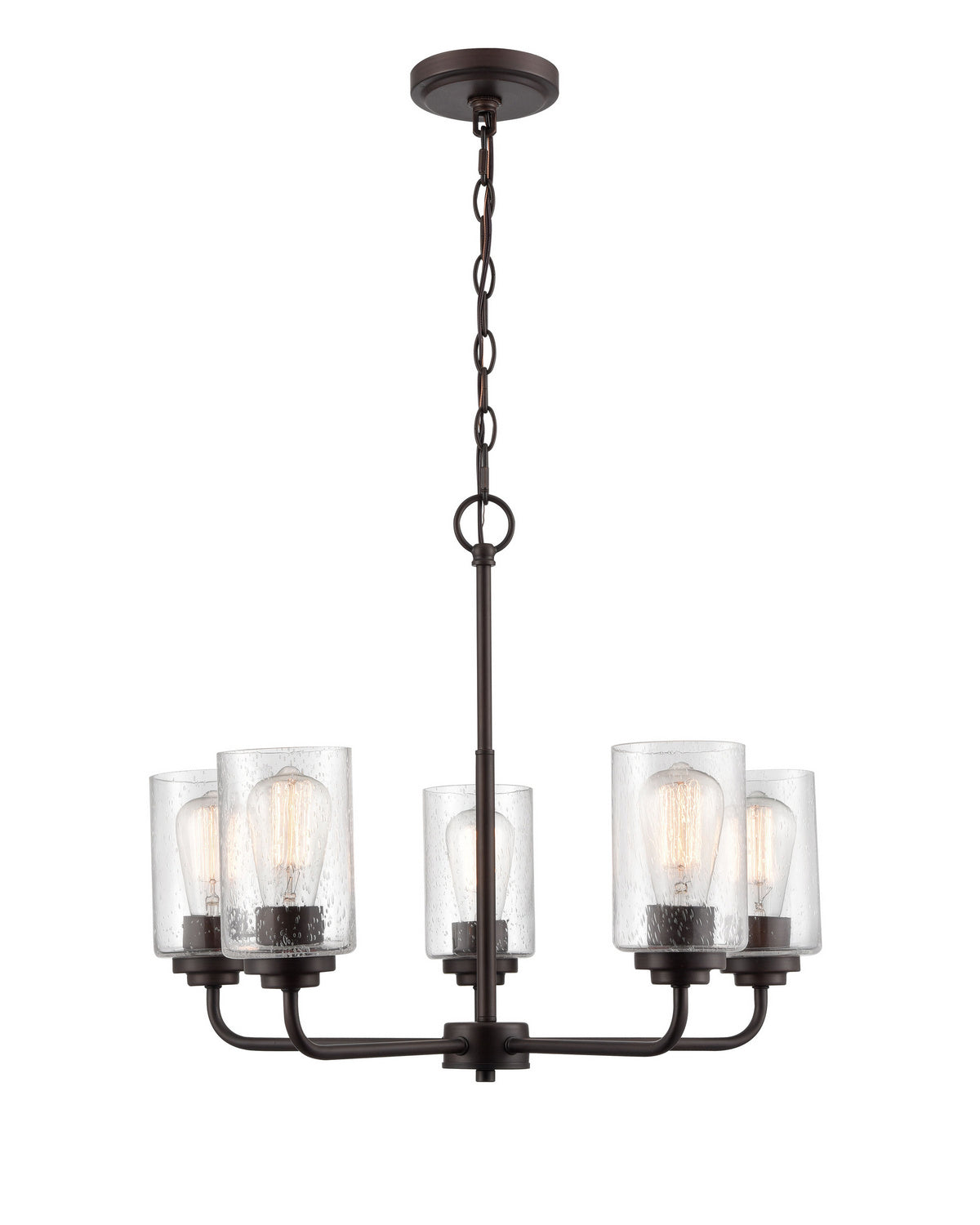 Millennium - 9605-RBZ - Five Light Chandelier - Moven - Rubbed Bronze