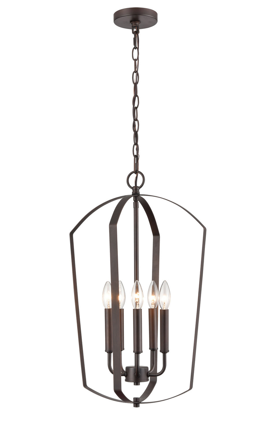 Millennium - 9825-RBZ - Five Light Pendant - Ivey Lake - Rubbed Bronze